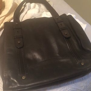 Fossil Leather Tote Bag